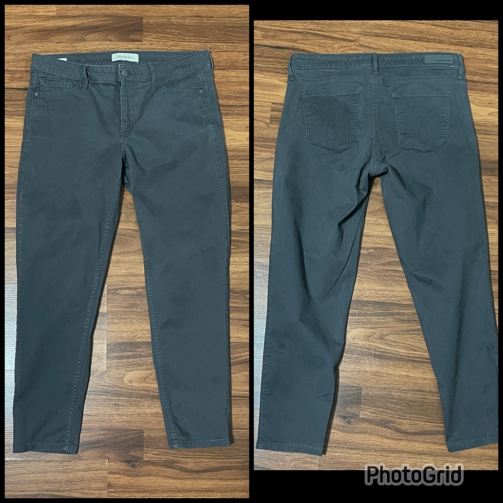 Calvin Klein Jeans black straight-leg trousers
